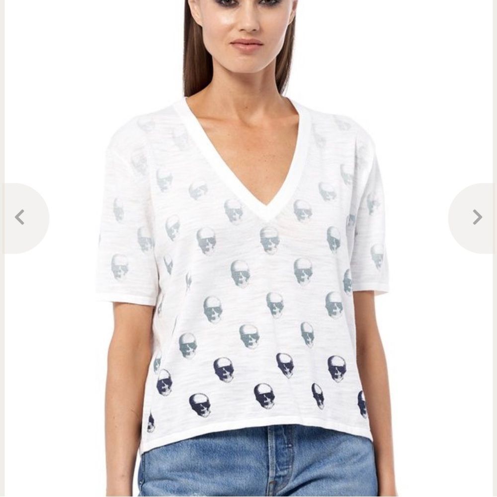 Skull Cashmere Tee - Picture 1 of 8